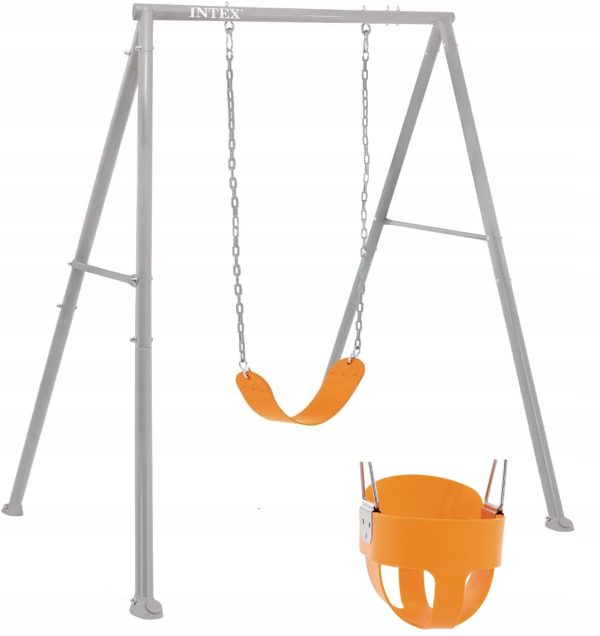 נדנדת חצר אפורה 2 ב1 מושב ודלי ישיבה INTEX 44114