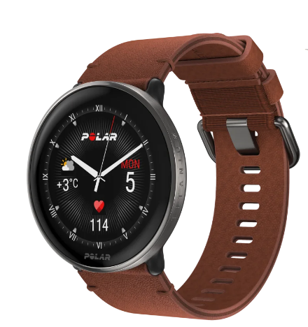 שעון כושר Polar Ignite 3 טיטניום ברונזה עם רצועת עור
