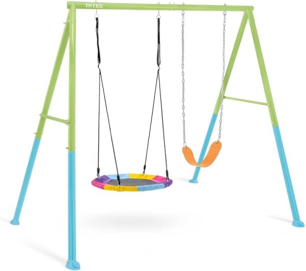 נדנדת חצר צבעונית – מושב צלחת ומושב גמיש INTEX 44125