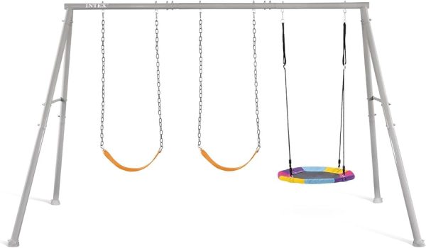 סט 3 נדנדות לחצר – מושב צלחת + 2 מושבים INTEX 44134