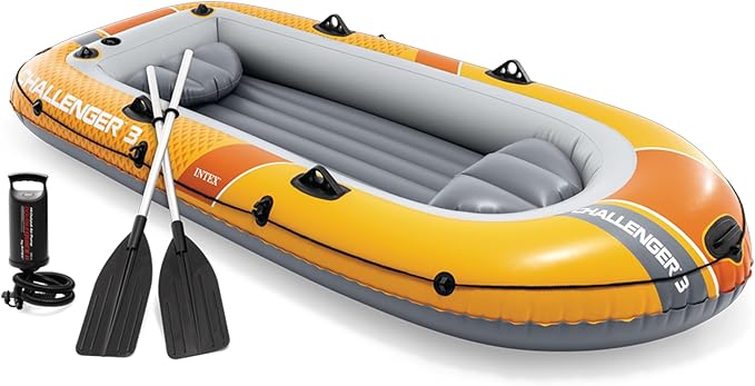 סירת Intex Challenger 3 דגם 66313 כולל משוטים ומשאבה