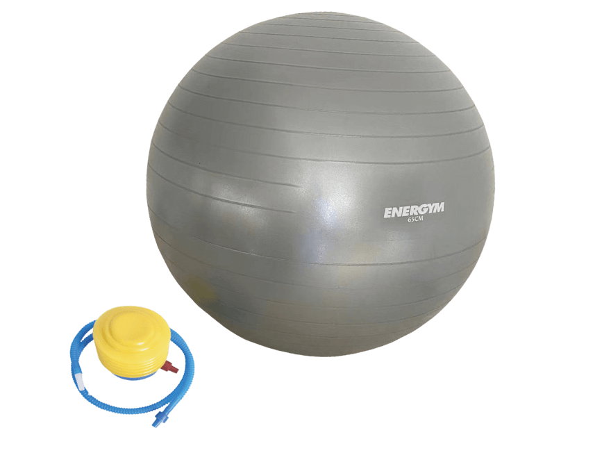 כדור פיזיו Energym במגוון גדלים כולל משאבה